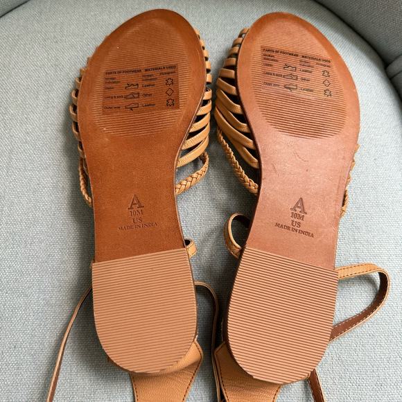 Anthropologie Edie Woven Sandals Women's 10 Strappy Coastal Beach - Picture 11 of 13